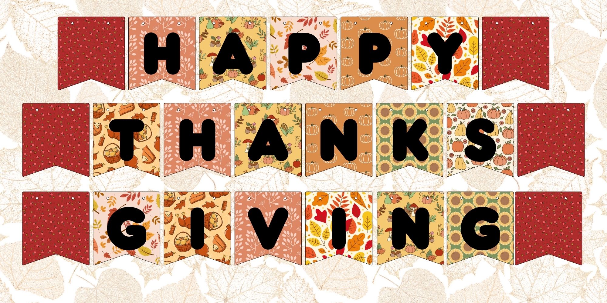 free printable thanksgiving banner set